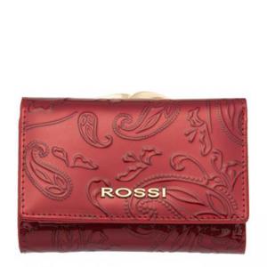 Малко дамско портмоне, гланц с листа ROSSI