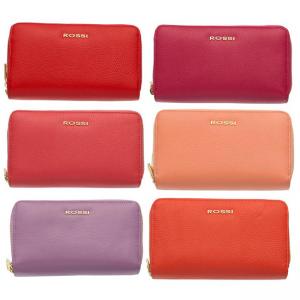 Дамско портмоне с двоен цип, Шагрен ROSSI