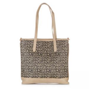 Дамска чанта с черна щампа, изкуствена кожа PIERRE CARDIN