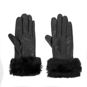 Дамски елегантни ръкавици с пухче ROSSI