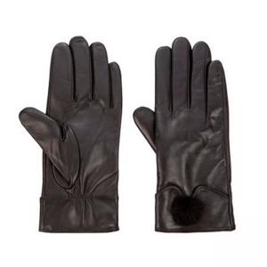 Дамски елегантни ръкавици с пухче, размер 7.5