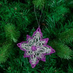 Висулка снежинка лила