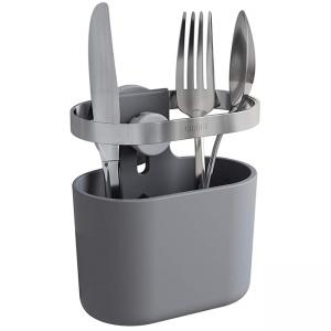 UMBRA Сушилник за прибори “HOLSTER“ със вакуумно закрепяне - цвят сив