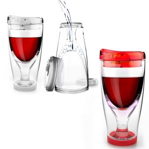 ASOBU Тристенна охлаждаща чаша за вино с капак “ICE VINO 2GO“ - 300 мл