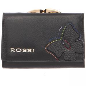 Малко дамско портмоне цвят Черен с пеперуда ROSSI
