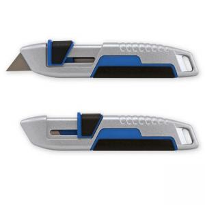 Нож обезопасен метален, острие трапец 19 мм