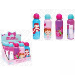 Бутилка за вода метална 500 мл, момиче