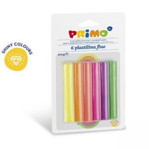 Пластилин 6 цвята Fluo, 100 г, блистер