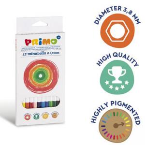 Моливи 12 цв., Minabella, шестоъгълни, Ø 3.8 мм графит Моливи 12 цв., Minabella, шестоъгълни, Ø 3.8 мм графит