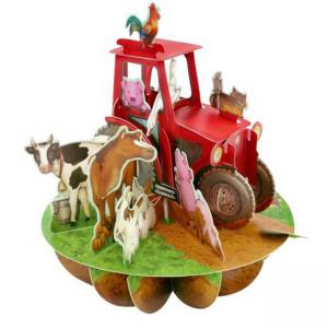 Картичка Tractor and Farm Animals, Pirouette
