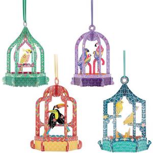 Картичка Birdcage - Canaries, Chandelier