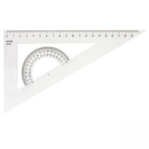 Триъгълник с транспортир 215 мм, 60°