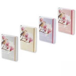 Бележник 14х20 офсет с ластик Pastel Bird, 168 л.