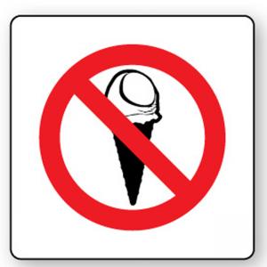 Пиктограма Забрана за храна