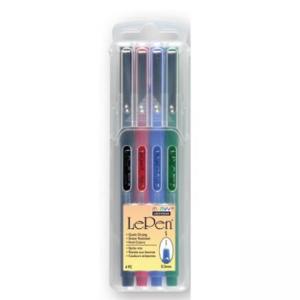 Тънкописец Le Pen, 0.5 мм, к-кт 4 броя, основни