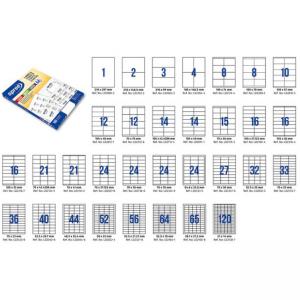 Етикети лепящи 30 бр., 70.0x29.7 мм, 100 л., A4