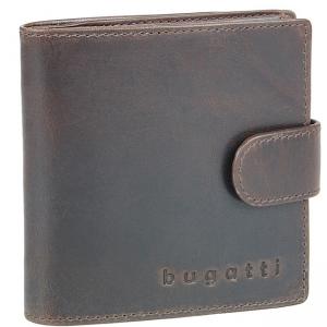 Кожен портфейл Bugatti Romano, RFID, естествена кожа, кафяв