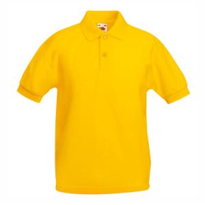 Детска тениска с якичка - Жълт - Yellow (YEL)