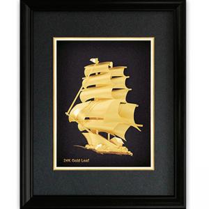 Златна картина кораб