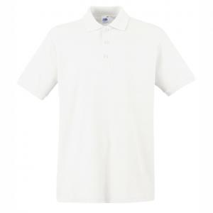 Мъжка памучна тениска поло бял цвят 3XL