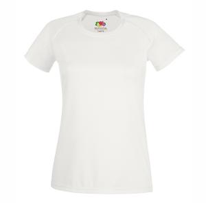 Дамска тениска от полиестер - Бял - (WHI)