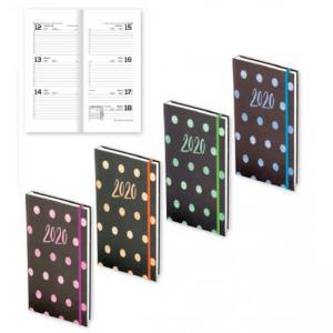 Бележник с дати 8х16 офсет Black&Dots с ластик, 64 л.