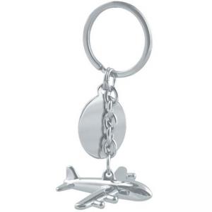 Метален ключодържател самолетче и плочка