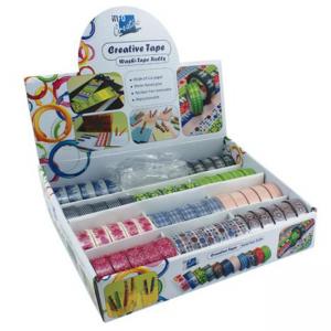 Лента лепяща Creative, 11 дизайна, 55 ролки 15 мм х 10 м + 2 ленторезачки