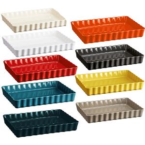 EMILE HENRY Керамична провоъгълна форма за тарт