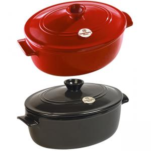 EMILE HENRY Керамична овална тенджера с капак