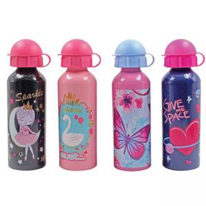 Бутилка за вода метална 500 мл, метална момиче, 6.5х21