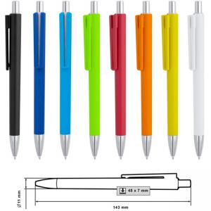 Цветна пластмасова химикалка с