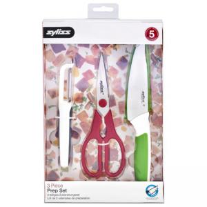 Zyliss Комплект за подготовка на храна от 3 части - белачка, ножица и универсален нож