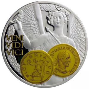 Сребърна монета с частично позлатяване Виктория, Богиня на победата