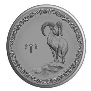 Сребърен медальон "Зодия Овен"