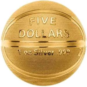 Сребърна монета Баскетболна топка 1 Oz