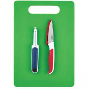 Zyliss Комплект от 3 части - дъска за рязане, белачка, нож за белене