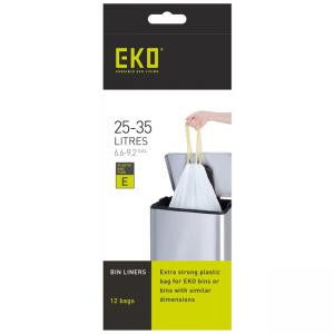 EKO Торби за смет с връзки, размер Е, 25-35 литра, 12 бр