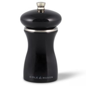 COLE&MASON Мелничка за сол SHERWOOD BLACK GLOSS - 12 см. - цвят черен
