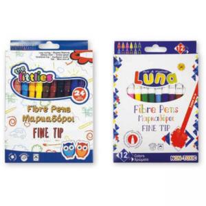 Флумастери 24 цв., Fine tip, Ø 2 мм TheLittlie