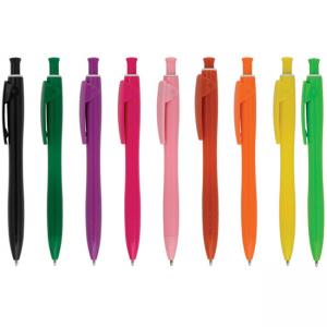 Пластмасови химикалки в дванадесет цвята