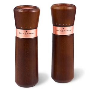 COLE&MASON Комплект мелнички за сол и пипер “LYNDHURST CHESTNUT ROSE GOLD“