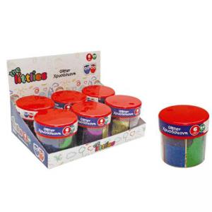 Брокат на прах в солница 6 цвята, 50 г