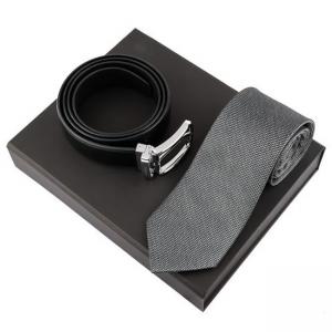 Комплект вратовръзка и колан Leone Black