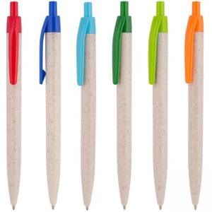 Еко химикалка с цветен клипс