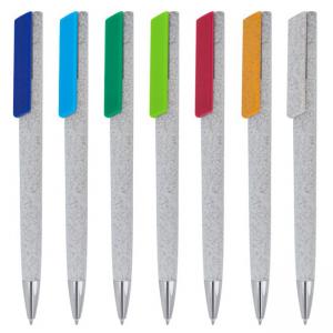 Еко химикалка с цветен клипс