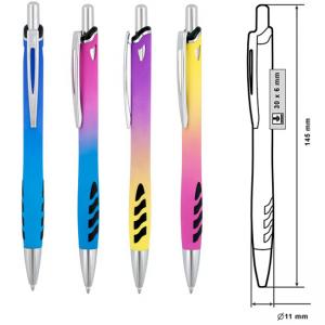 Пластмасова химикалка с преливащи цветове