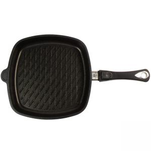 AMT Gastroguss Тиган барбекю - 28 х 28 см, височина 5 см, с мобилна дръжка