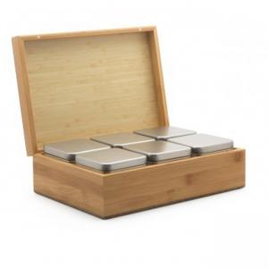 BREDEMEIJER Бамбукова кутия за чай с 6 канистера