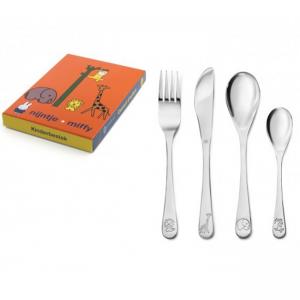 ZILVERSTAD Комплект детски прибори за хранене  “Зоопарк“ - 4 части